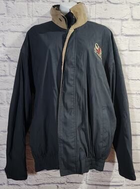 Sports Blue Tan San Francisco Embroidered Windbreaker Jacket Small Lightweight